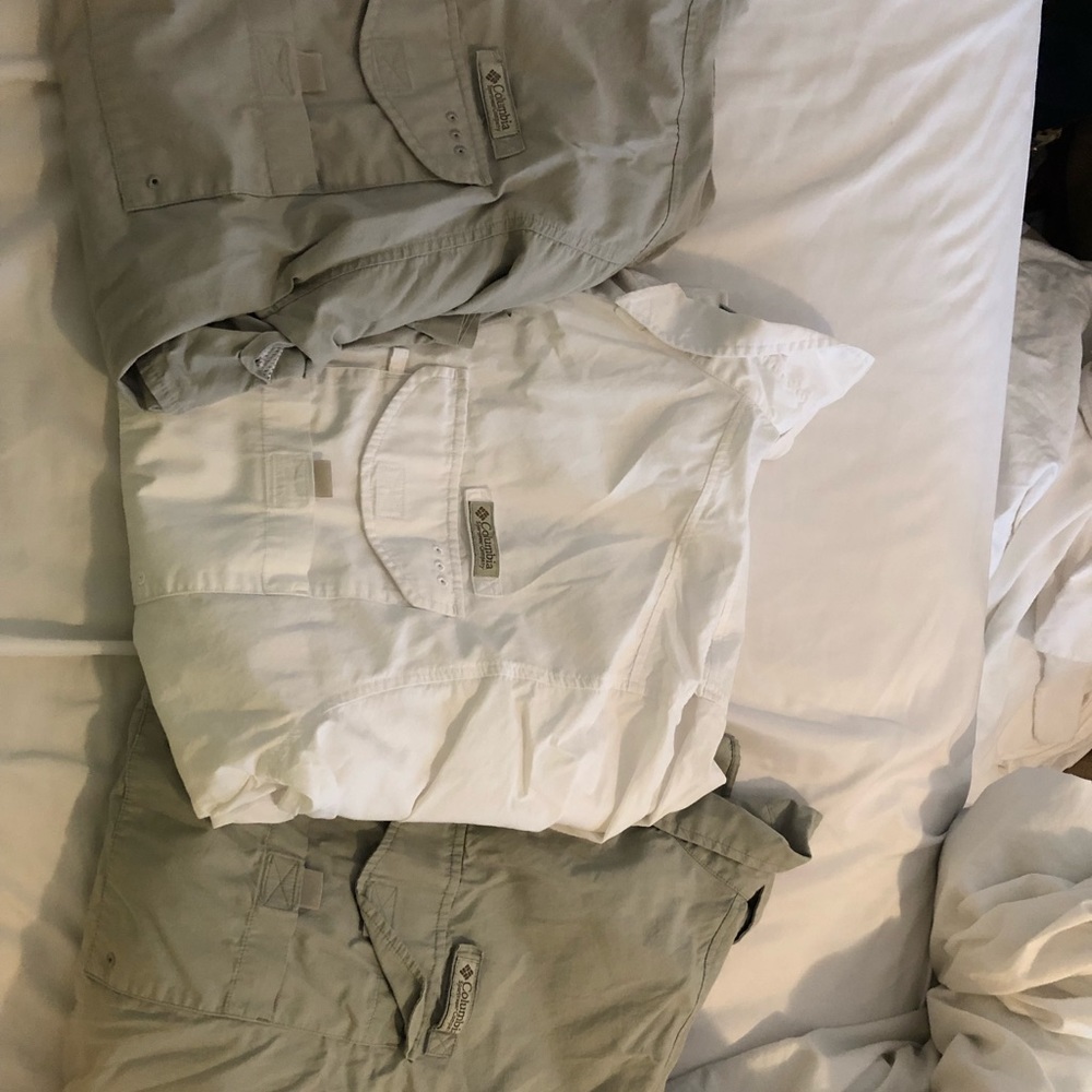 BUNDLE DEAL XL Columbia fishing shirts